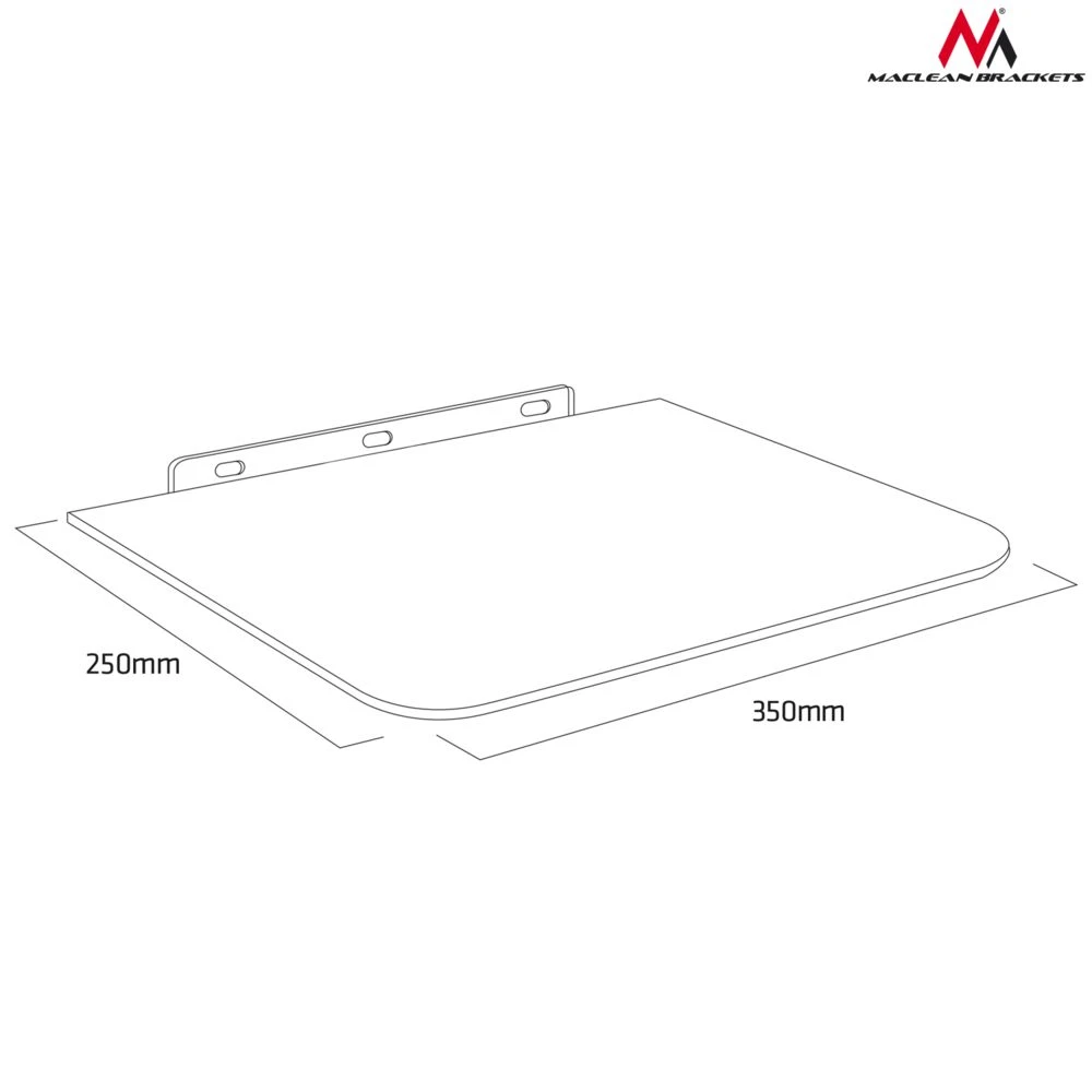 MacLean Support Pour équipement RTV DVD En Verre Max 10 Kg MC-738 - Image 4