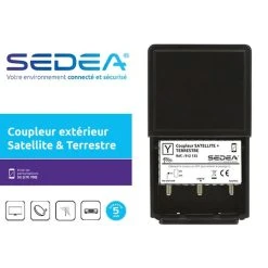 Sedea Coupleur Satellite/Terrestre TNT (FM – VHF – UHF) à 2 Entrées Et...