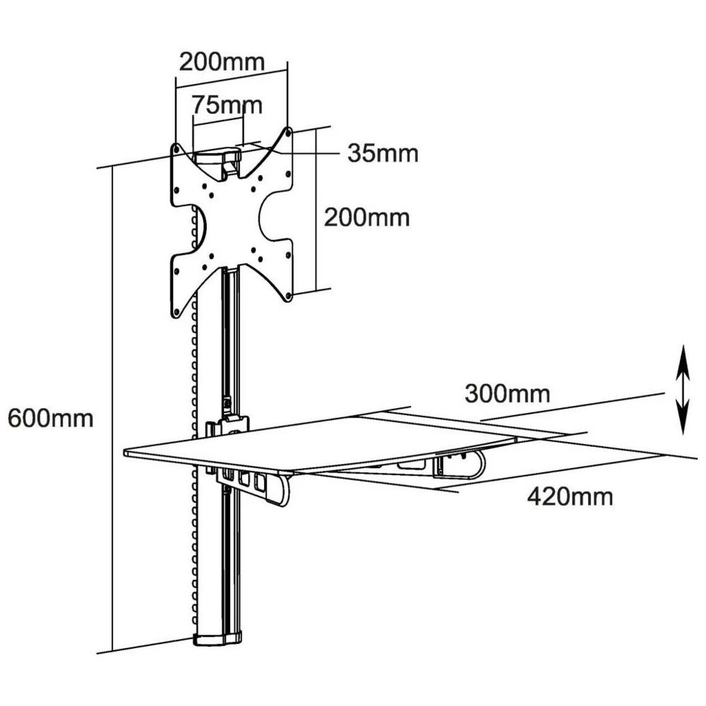 Support Mural InLine® Pour Téléviseur Max. 30 Kg Et DVD Max. 10kg J... - Image 2