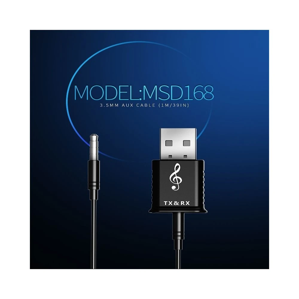 Wewoo Transmetteur Sans Fil MSD168 2 En 1 Bluetooth Émetteur Récepteur Min... - Image 2