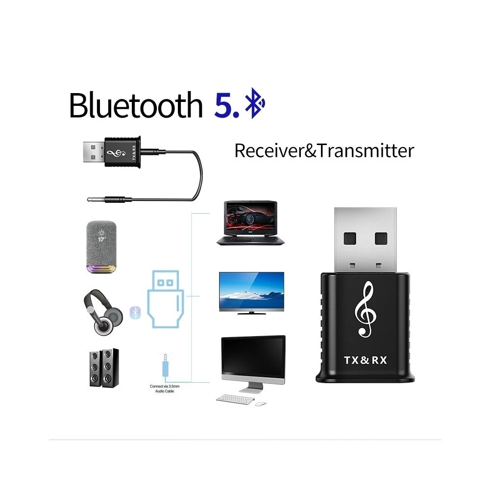 Wewoo Transmetteur Sans Fil MSD168 2 En 1 Bluetooth Émetteur Récepteur Min...